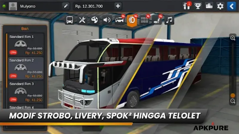 Bebas mendesain bus sesuai preferensi