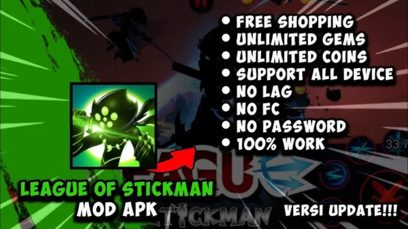 Fitur Menarik di League of Stickman MOD APK