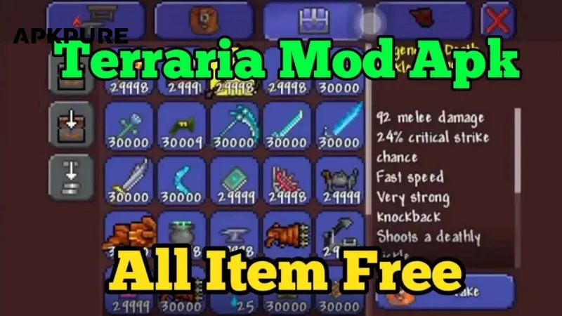 Fitur Unggulan Terraria MOD APK