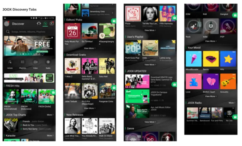 Hiburan multimedia dengan Joox Live