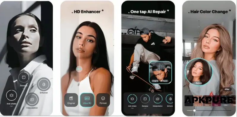 Super resolusi dengan AI 4K Upscaler 